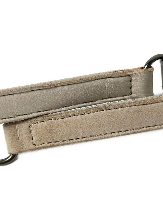 CHANEL Beige Silver Leather Hardware Belt main image 4